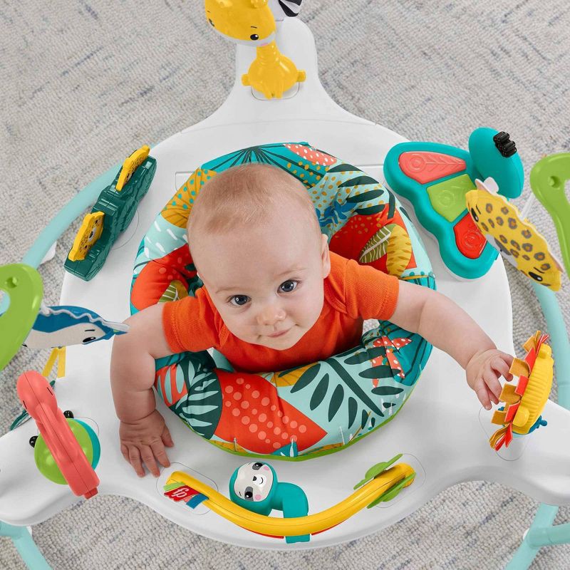 slide 3 of 6, Fisher-Price Jumping Jungle Jumperoo Baby Jumper with Lights and Sound, 1 ct