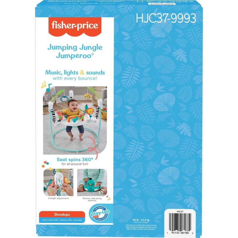 slide 6 of 6, Fisher-Price Jumping Jungle Jumperoo Baby Jumper with Lights and Sound, 1 ct