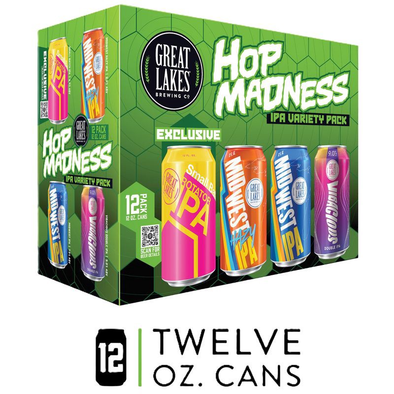 slide 1 of 5, Great Lakes Brewing Co. Great Lakes Hop Madness IPA Variety Pack - 12pk/12 fl oz Cans, 12 ct; 12 fl oz