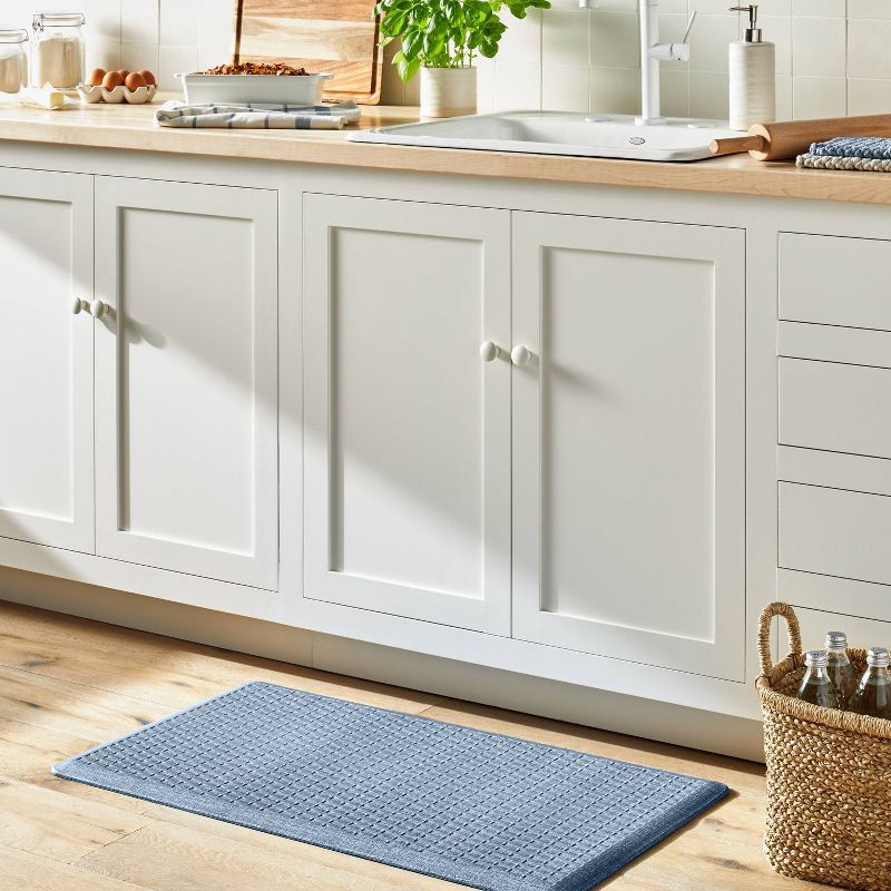 slide 2 of 5, 20" x 36" Elite Thick Comfort Mat Elite Blue - Figmint™: Stain-Resistant Kitchen Floor Mat, Indoor Use, 1 ct