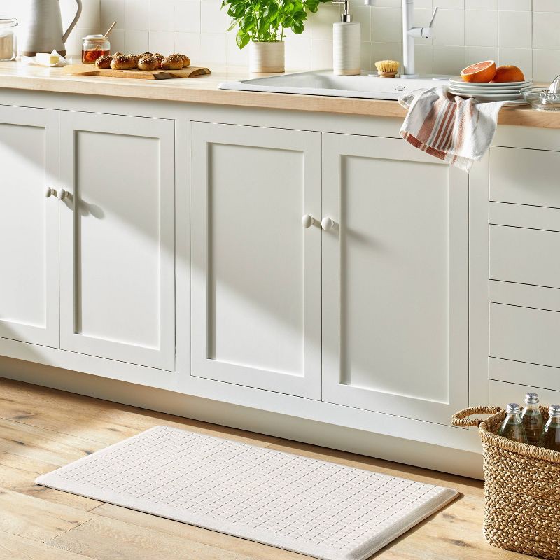 slide 2 of 5, 20" x 36" Elite Thick Comfort Mat Elite Cream - Figmint™: Stain-Resistant Kitchen Floor Mat, Indoor Use, 1 ct