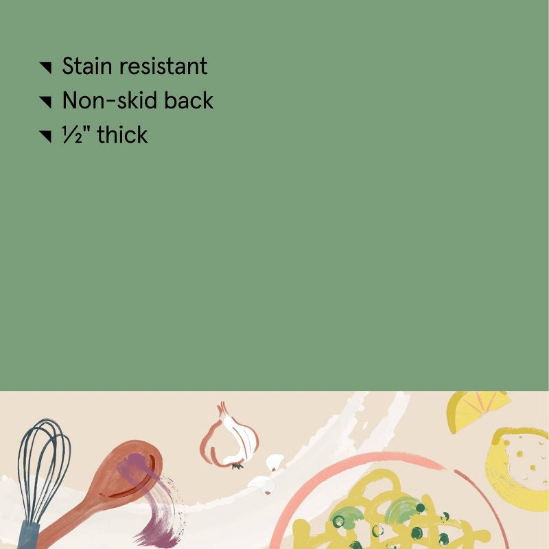 slide 5 of 5, 20" x 36" Elite Thick Comfort Mat Elite Cream - Figmint™: Stain-Resistant Kitchen Floor Mat, Indoor Use, 1 ct