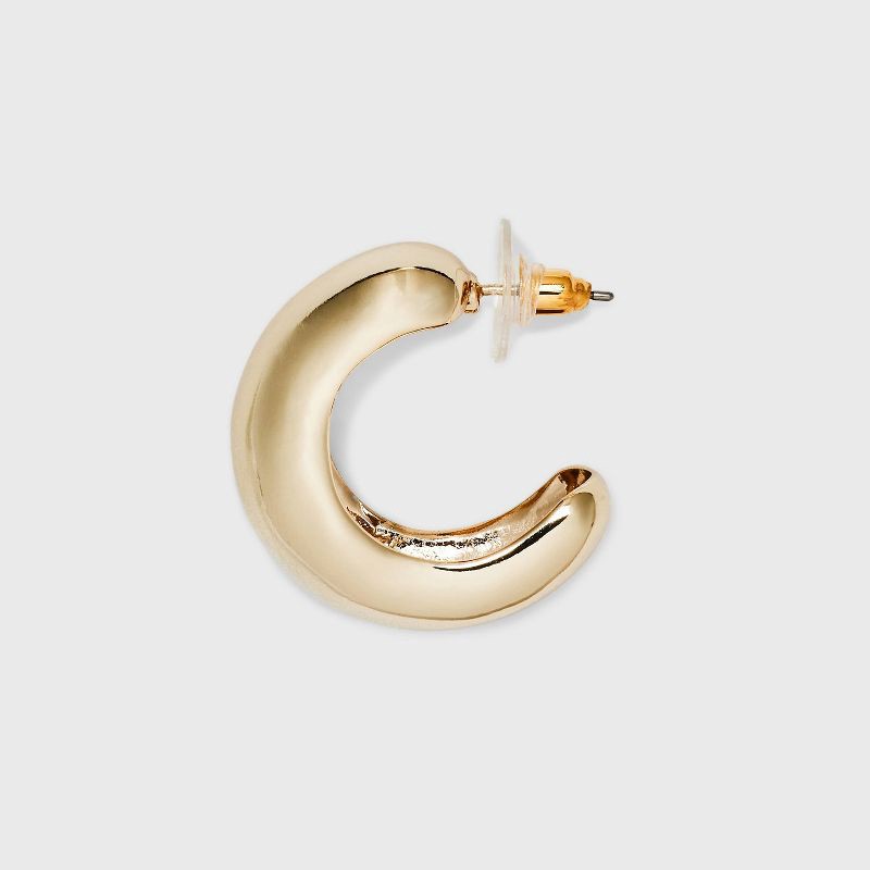 Puffy Hoop Earrings A New Day Gold 1 ct Shipt