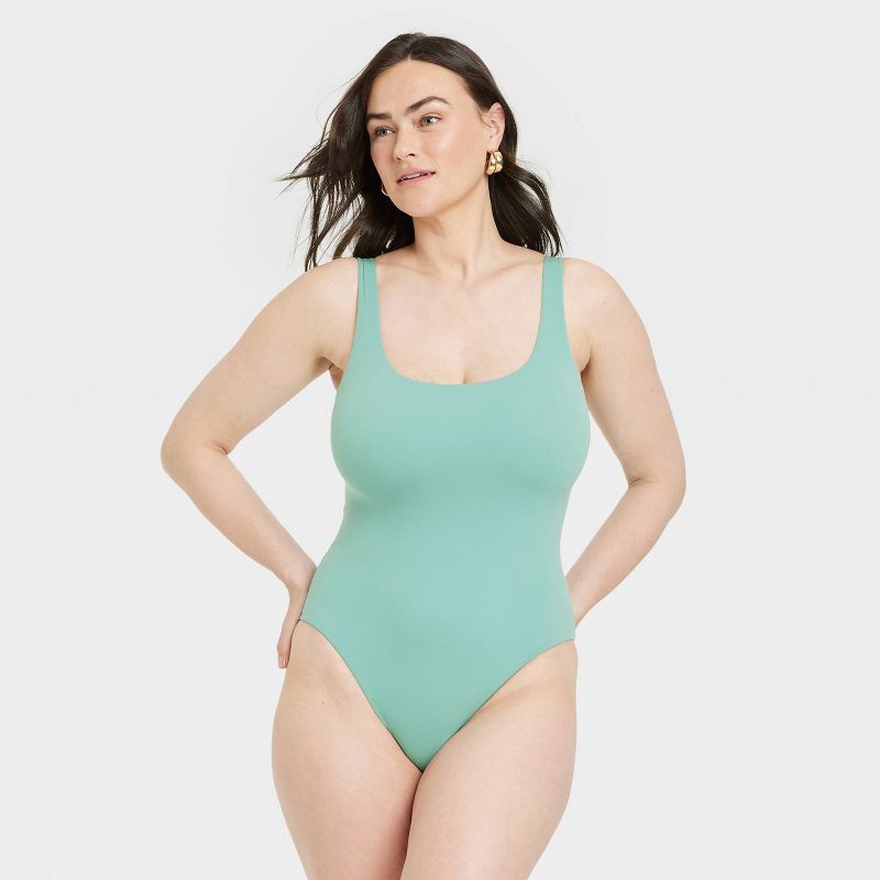 slide 13 of 14, Double Illusion Hoop Earrings - A New Day™ Gold: Nickel-Free Metal, Leverback Closure, 1.4" Length, 0.67 oz Weight, 0.67 oz