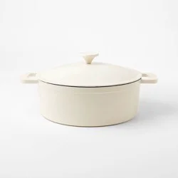 5.5qt Enamel Dutch Oven Cream - Figmint™