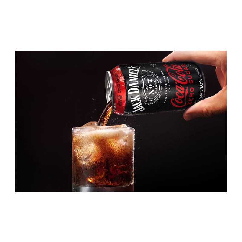 slide 2 of 12, Jack Daniel's Jack & Coke Zero RTD - 4pk/355ml Cans, 4 ct; 355 ml