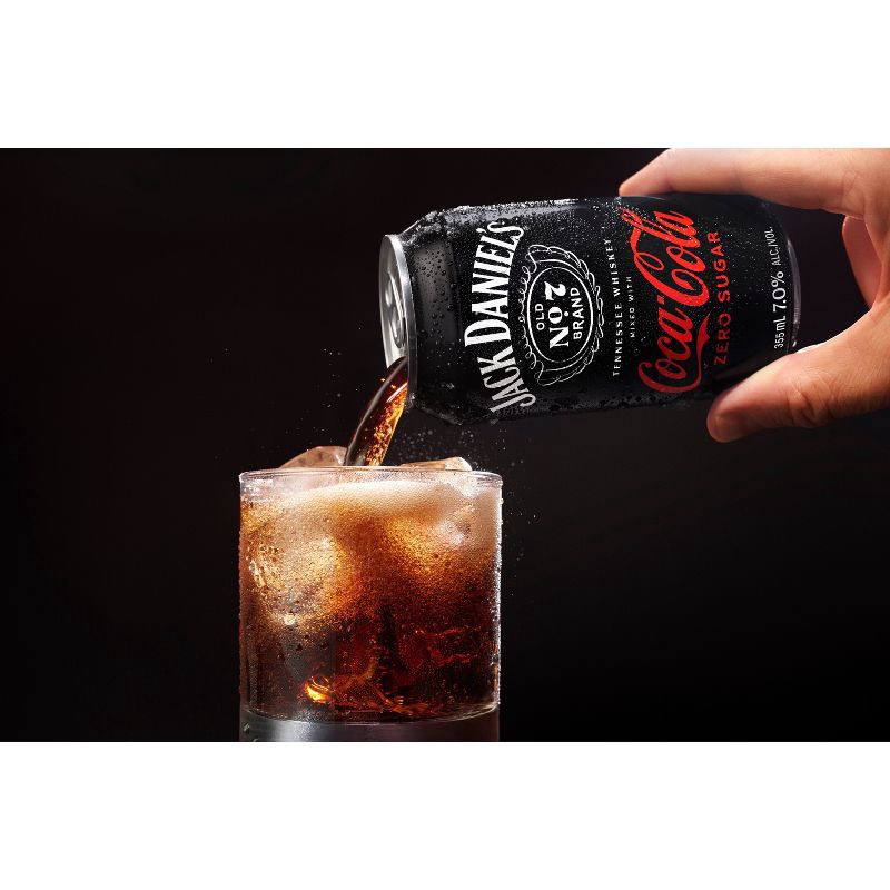 slide 2 of 11, Jack Daniel's Jack & Coke Zero RTD - 4pk/355ml Cans, 4 ct; 355 ml