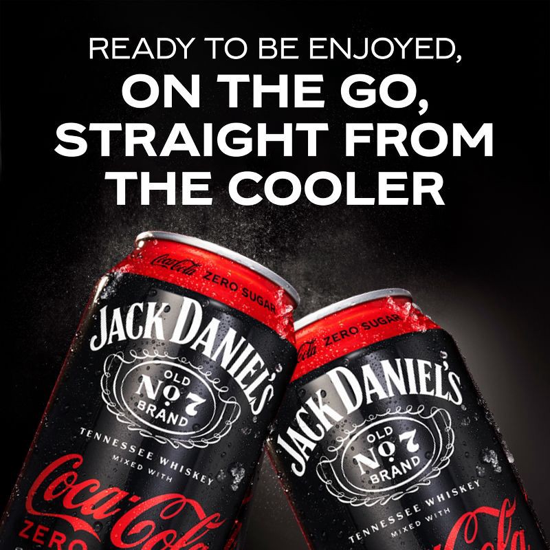 slide 4 of 12, Jack Daniel's Jack & Coke Zero RTD - 4pk/355ml Cans, 4 ct; 355 ml