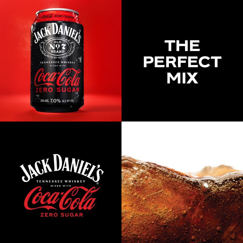 slide 6 of 12, Jack Daniel's Jack & Coke Zero RTD - 4pk/355ml Cans, 4 ct; 355 ml