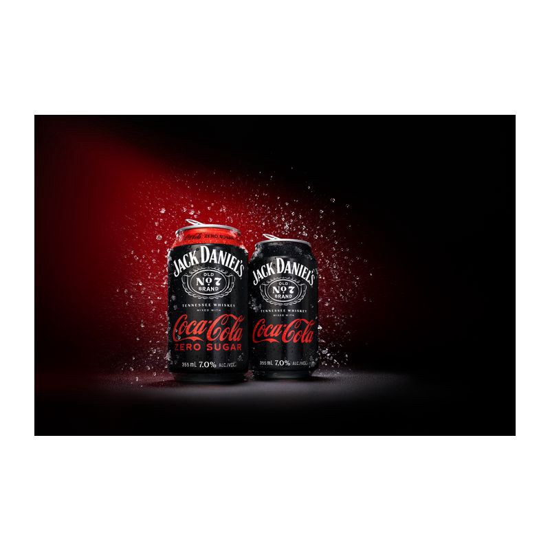 slide 9 of 12, Jack Daniel's Jack & Coke Zero RTD - 4pk/355ml Cans, 4 ct; 355 ml