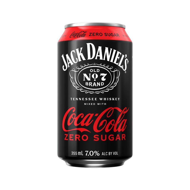 slide 10 of 12, Jack Daniel's Jack & Coke Zero RTD - 4pk/355ml Cans, 4 ct; 355 ml