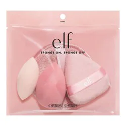 e.l.f. Sponge On, Sponge Off Holiday Cosmetic Tools Gift Set - 4ct: Vegan, Latex-Free, Velvet Material, Multipurpose