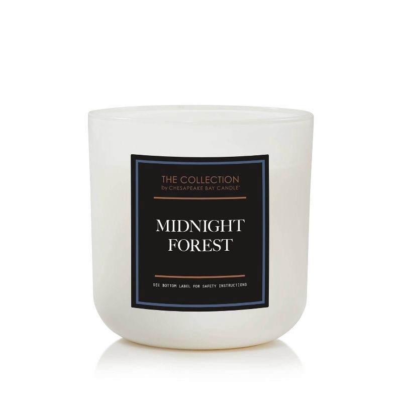 slide 4 of 5, 2-Wick White Glass Midnight Forest Lidded Jar Candle 12oz - The Collection by Chesapeake Bay Candle, 12 oz