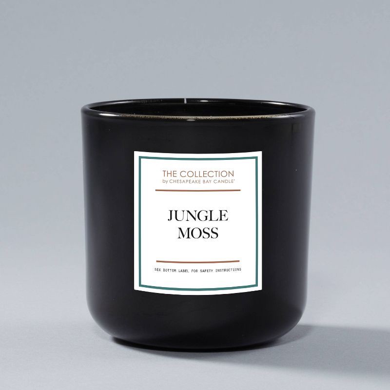 slide 5 of 5, 2-Wick Black Glass Jungle Moss Lidded Jar Candle 12oz - The Collection by Chesapeake Bay Candle, 12 oz