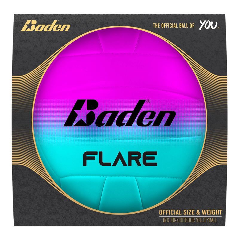 slide 3 of 3, Baden Volleyball - Blue/Pink: PVC Shell, All Ages, Durable Sports Equipment, 1 ct