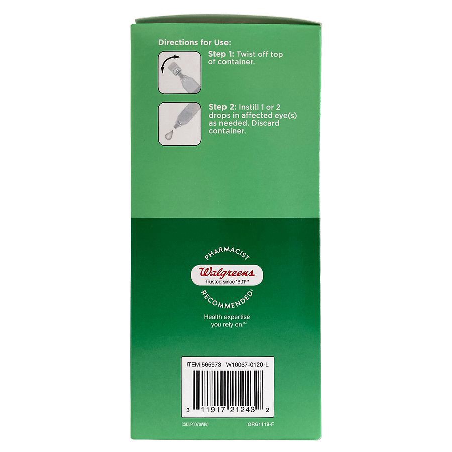 slide 2 of 5, Walgreens Lubricant Preservative Free Eye Drops, 0.01 oz