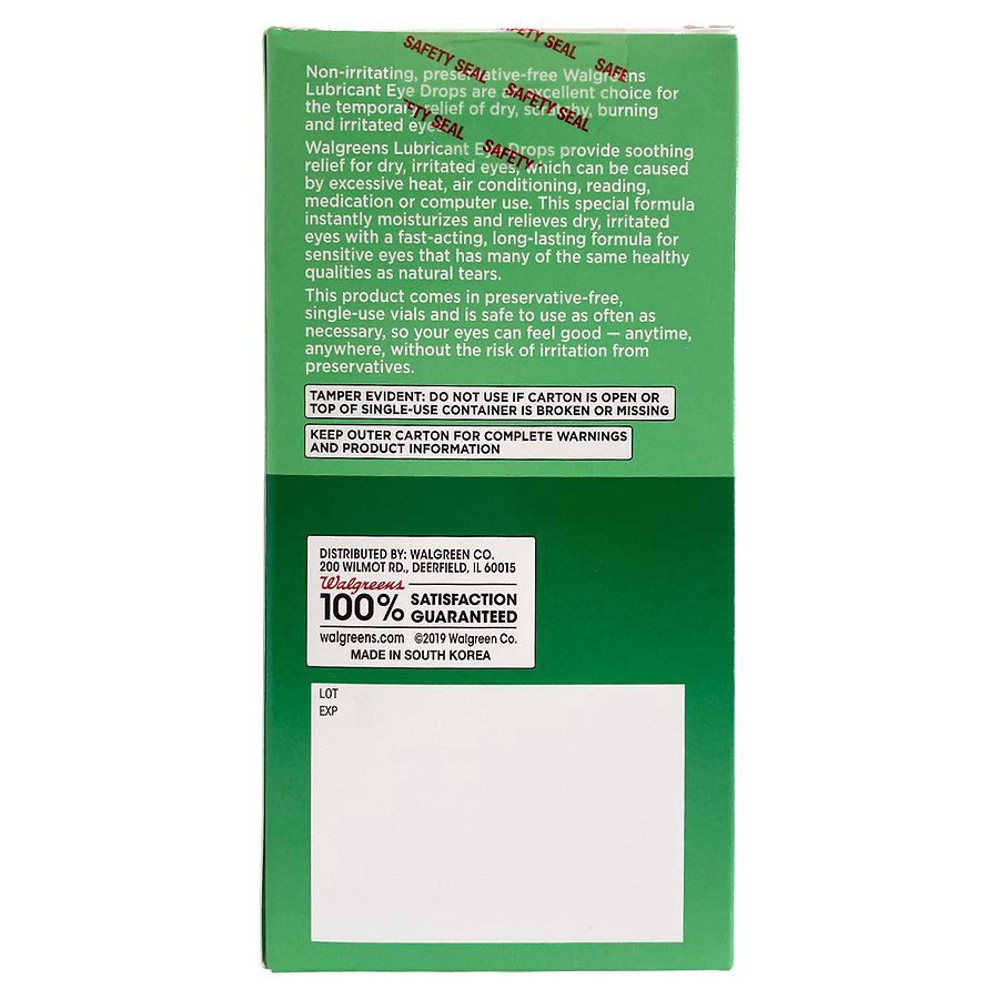 slide 3 of 5, Walgreens Lubricant Preservative Free Eye Drops, 0.01 oz