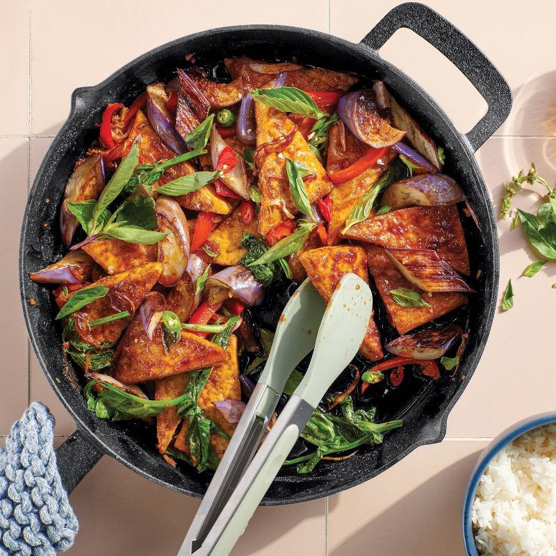 slide 4 of 4, 7" Rope Trivet Marled Blue - Figmint™: Reversible Pot Holder, Woven Kitchen Textile, Spot Clean, 1 ct