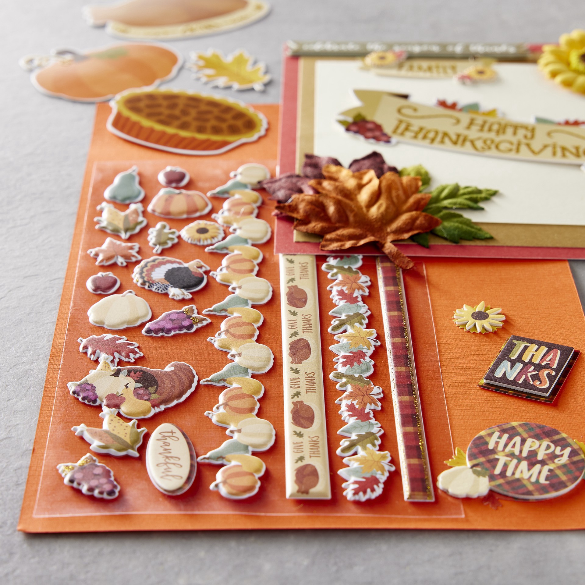 slide 2 of 3, Thanksgiving Stickers By Recollections, 3.75 in x 6.75 in