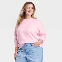 Women's Pullover Sweatshirt - Universal Thread Light Pink XXL