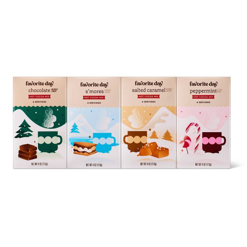 slide 1 of 3, Christmas Hot Cocoa Mix - Variety Pack - 16oz - Favorite Day™, 16 oz