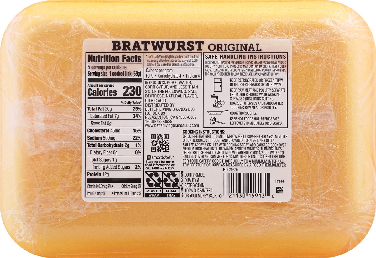 slide 4 of 9, Signature Bratwurst, 