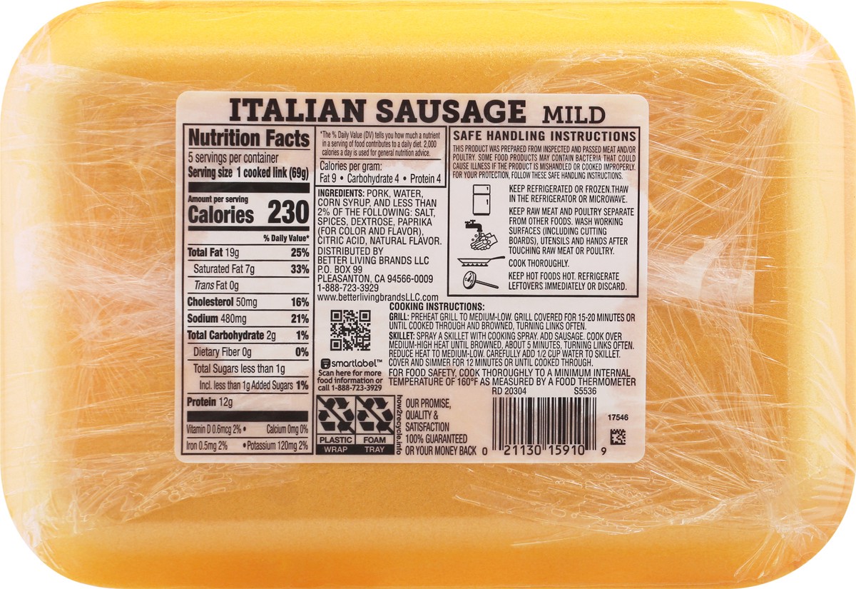 slide 4 of 9, Signature Sausage Italian Mild, 