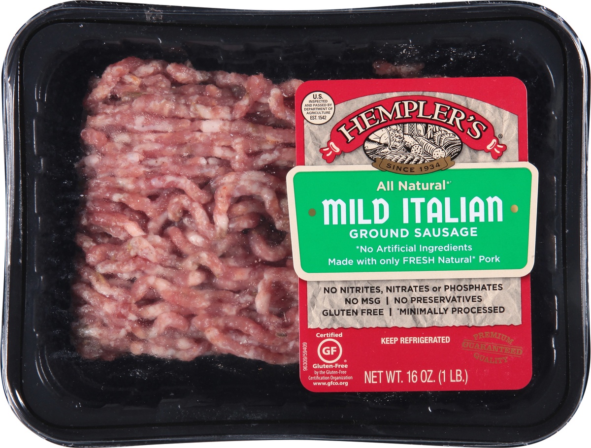 slide 6 of 9, Hempler's Ground Mild Italian Sausage, 