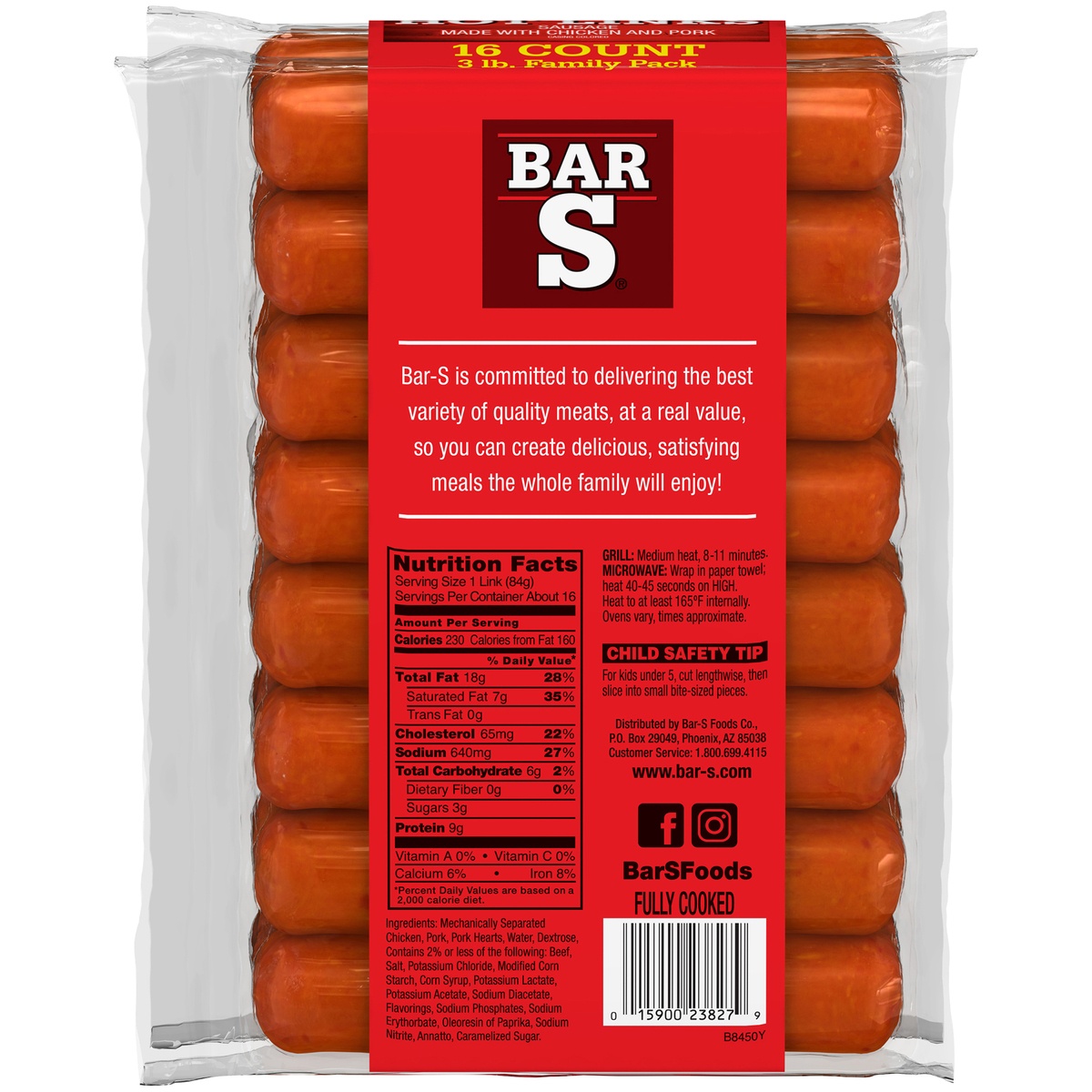 BarS Hot Link Sausage 3 lb Shipt