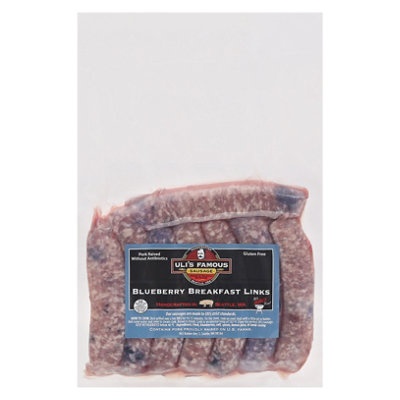 slide 1 of 1, Ulis Blueberry Breakfast Sausage Link, 1 ct