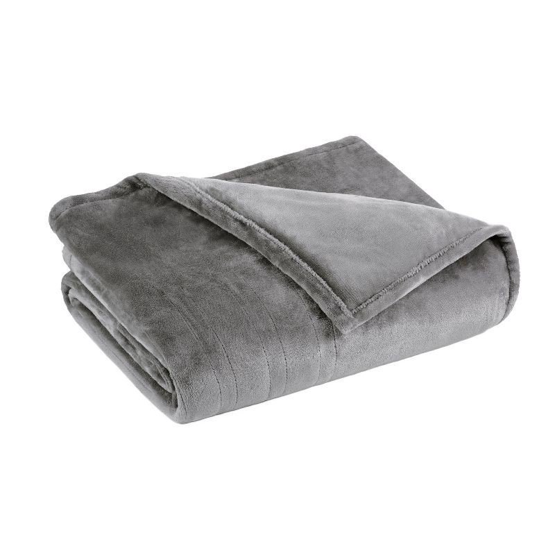 Full Heated Blanket Gray Brookstone 1 ct Shipt