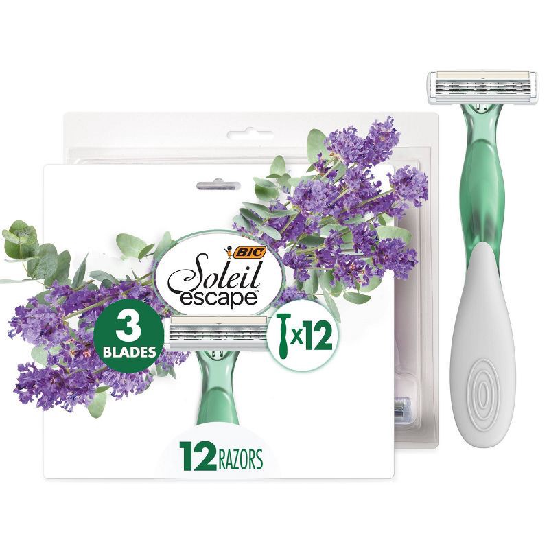 slide 1 of 8, BiC Women's Soleil Escape 3-Blade Razors - 12ct, 12 ct