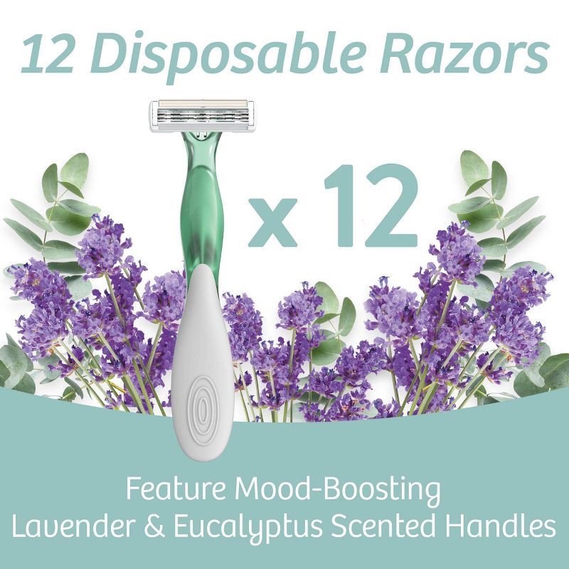 slide 5 of 8, BiC Women's Soleil Escape 3-Blade Razors - 12ct, 12 ct