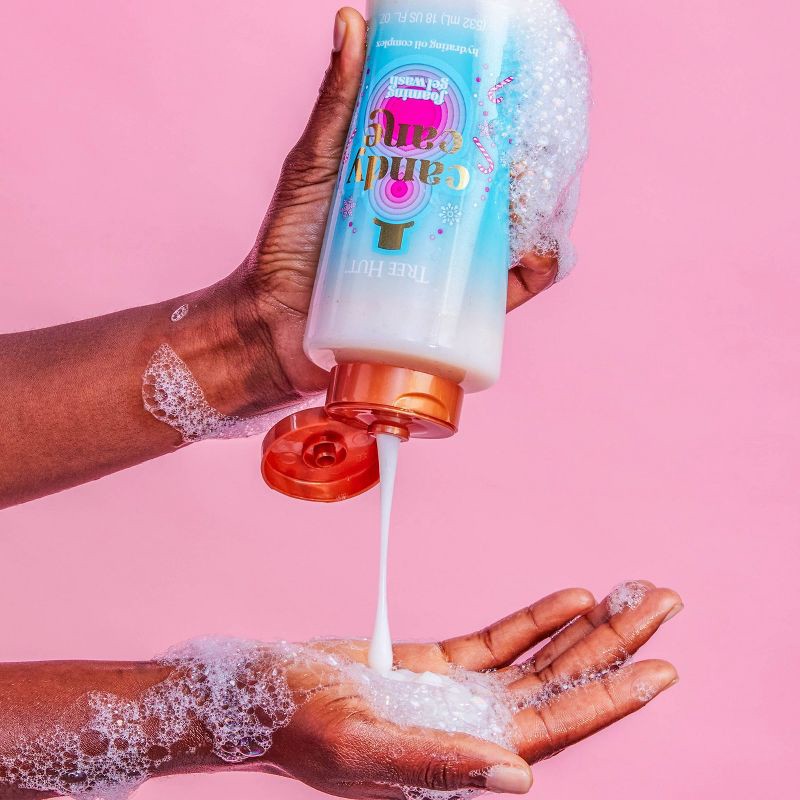 slide 3 of 5, Tree Hut Candy Cane Foaming Gel Body Wash - Peppermint - 18 fl oz, 18 fl oz