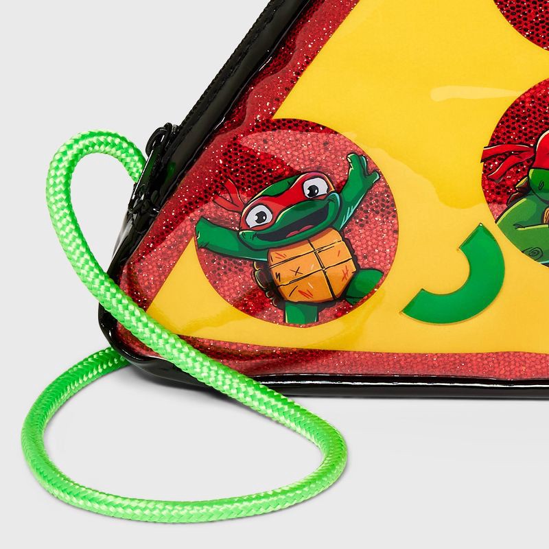 slide 2 of 4, Girls' Teenage Mutant Ninja Turtles Pizza Slice Crossbody Bag - Green/Yellow, 1 ct