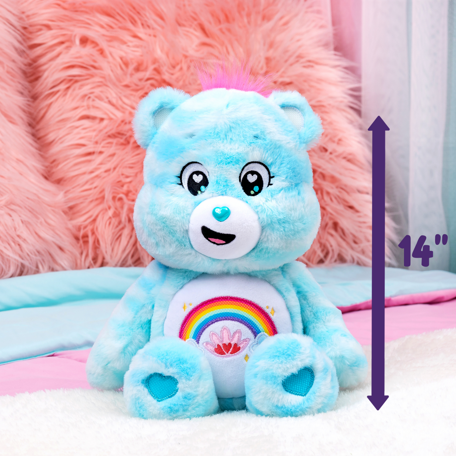 slide 3 of 8, Care Bears 14" Trend Plush Asrt, 14 in