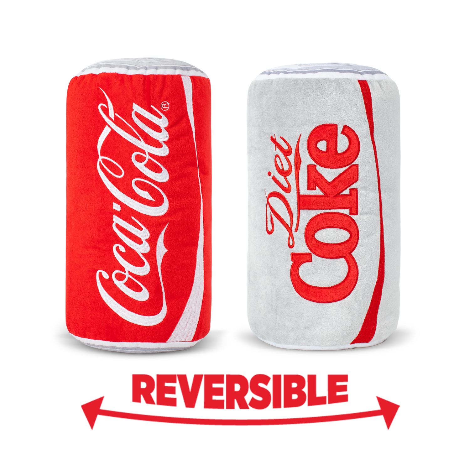 slide 2 of 5, Coca Cola Reversible Plush Cans Ast, 1 ct