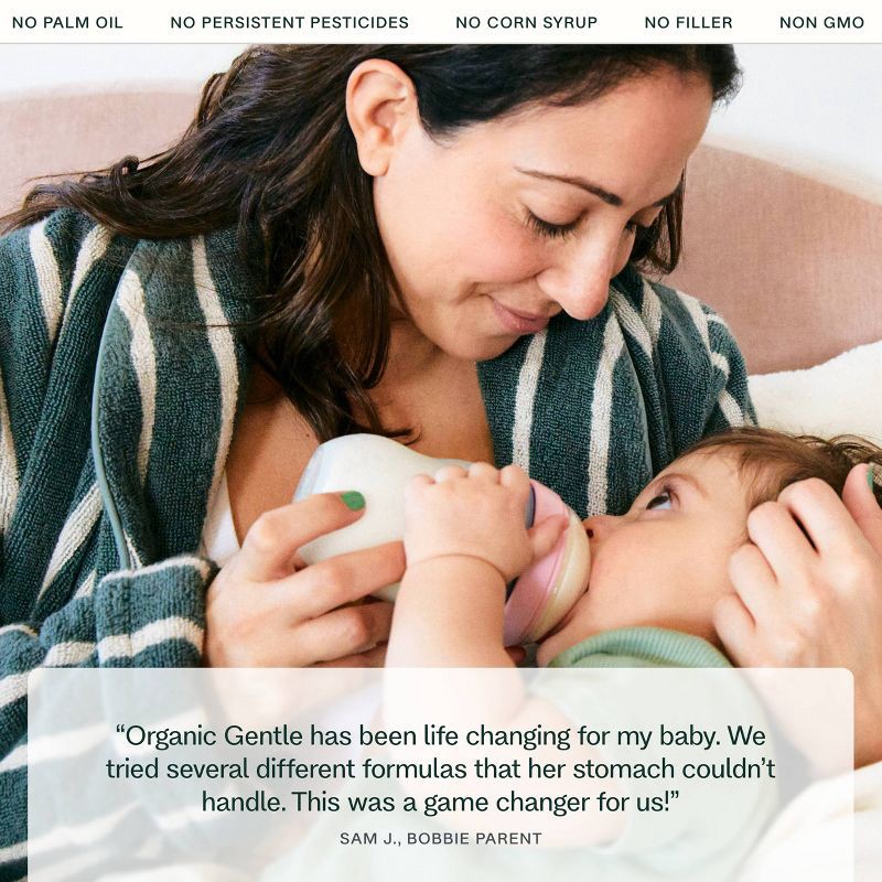 slide 9 of 9, Bobbie Organic Gentle Infant Formula - 14.1oz, 14.1 oz