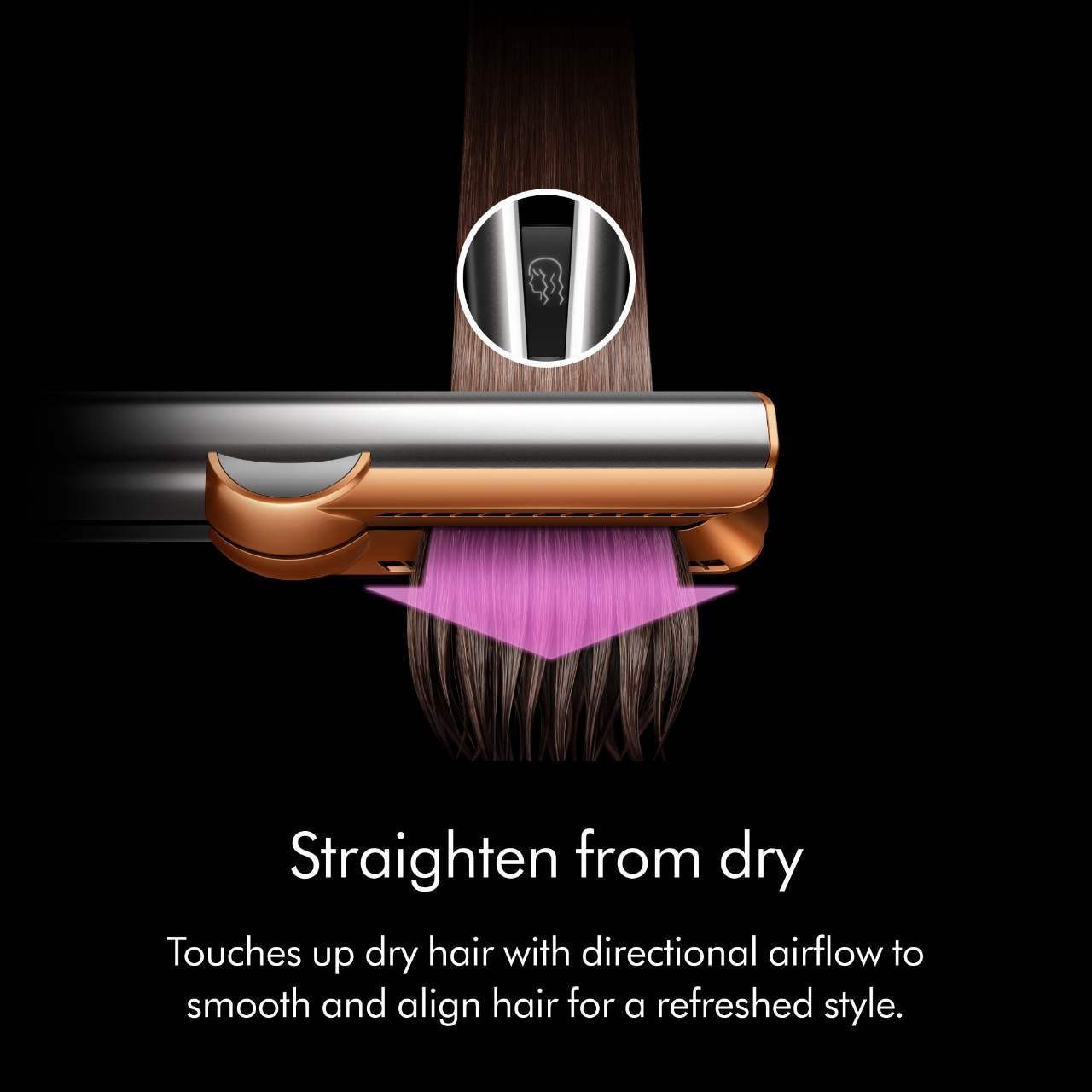 slide 8 of 11, Dyson Airstrait™ Wet-to-Dry Straightener in Ceramic Pink null, 