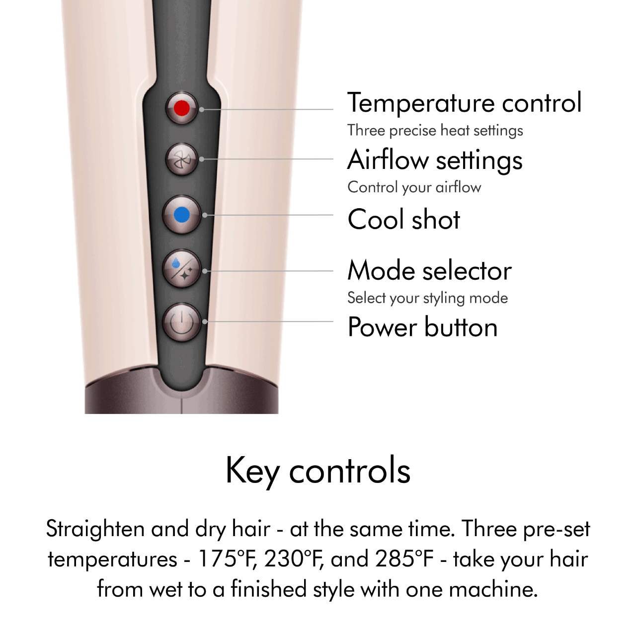 slide 9 of 11, Dyson Airstrait™ Wet-to-Dry Straightener in Ceramic Pink null, 