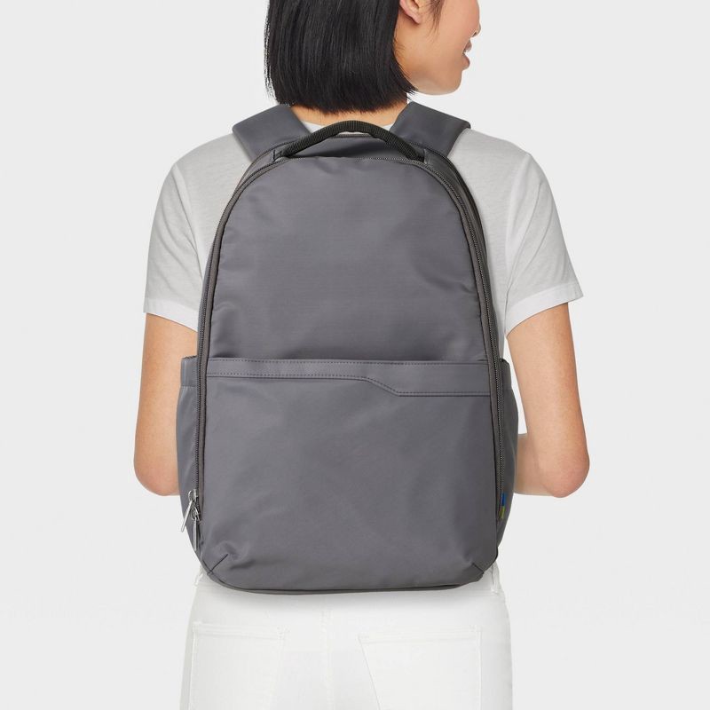 slide 2 of 6, 17.5" Backpack Flat Gray - Open Story™️: Water-Resistant Laptop Bag, 1 ct