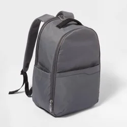 17.5" Backpack Flat Gray - Open Story™️: Water-Resistant Laptop Bag
