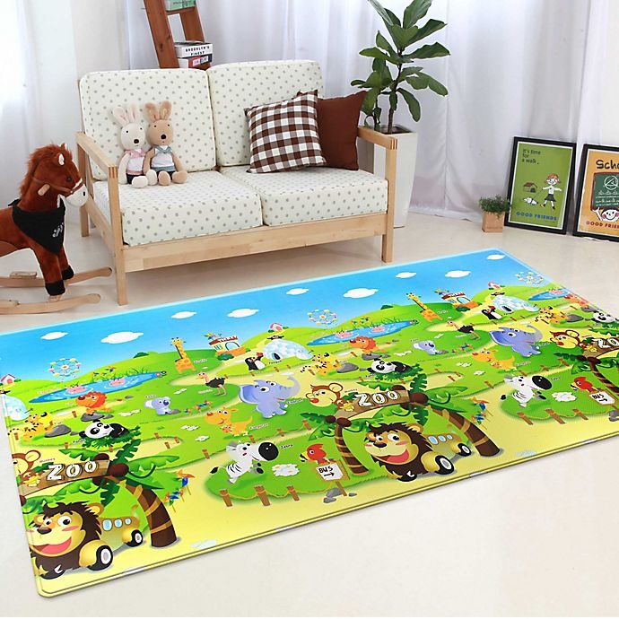 slide 4 of 5, Dwinguler Large Kid's Playmat - Zoo, 1 ct