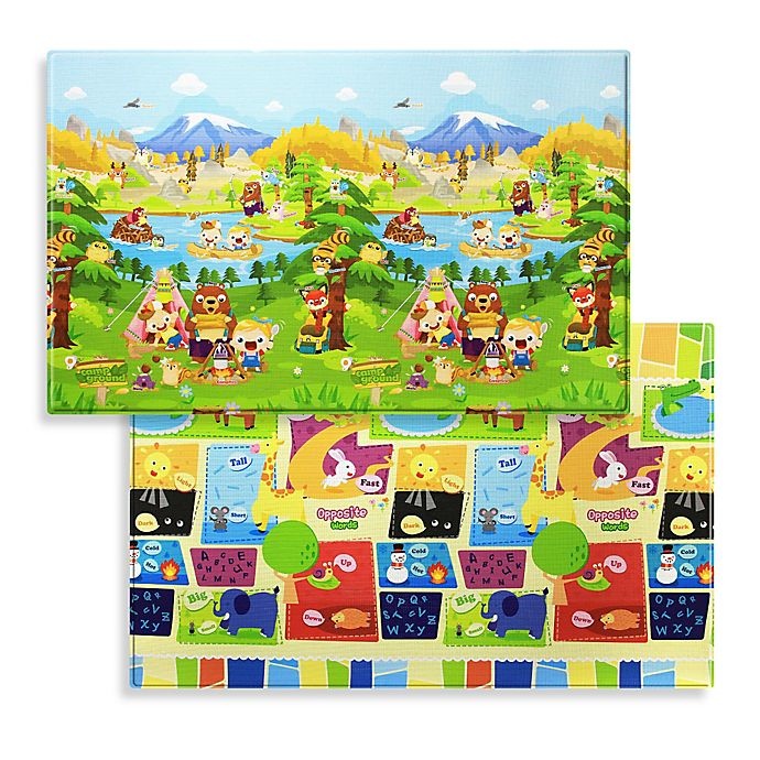 slide 3 of 4, BABY CARE Large Baby Play Mat - Let's Go Camping, 1 ct