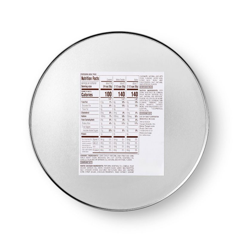 slide 2 of 4, Popcorn Mix Trio Caramel, White Cheddar, and Butter Popcorn, Holiday Trees - 21oz - Favorite Day™, 21 oz