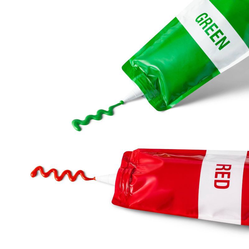 slide 2 of 4, Holiday Red and Green Cookie Icing Set - 14oz - Favorite Day™, 14 oz