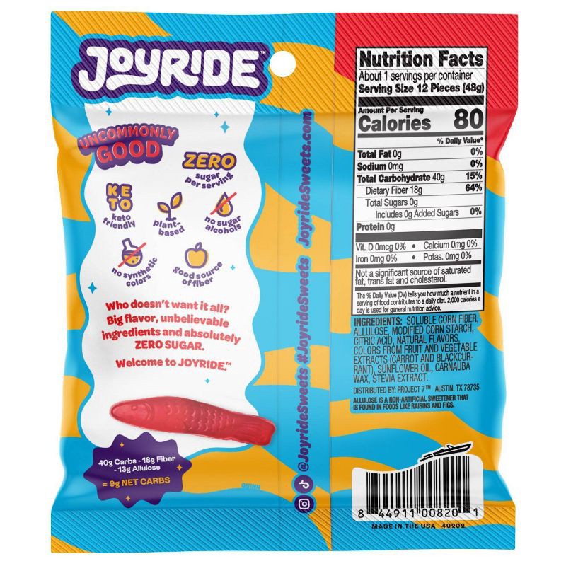 slide 2 of 2, Project 7 Joyride Zero Sugar Berry Gummy Guppies - 1.7oz, 1.7 oz