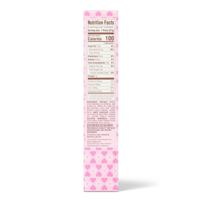 slide 2 of 3, Valentine's White Chocolate and Sprinkles Dipped Pretzel Rods - 4.4oz - Favorite Day™, 4.4 oz