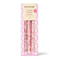 Valentine's White Chocolate and Sprinkles Dipped Pretzel Rods - 4.4oz - Favorite Day™