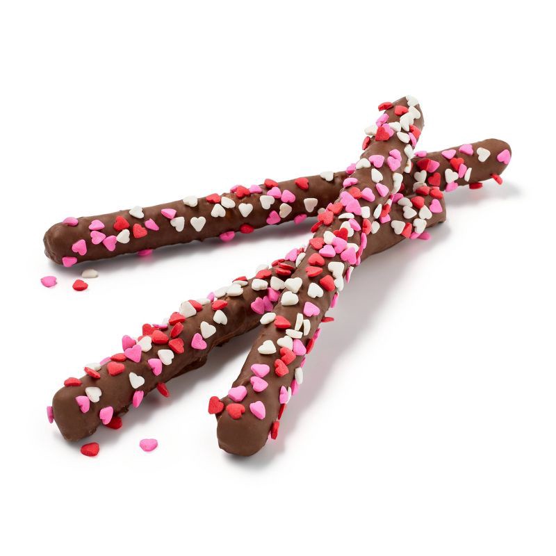 slide 3 of 3, Valentine's Milk Chocolate and Sprinkles Dipped Pretzel Rods - 5.1oz - Favorite Day™, 5.1 oz